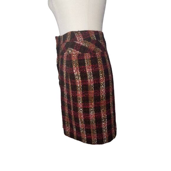 Loft Ann Taylor Vintage Plaid Tweed Pencil Skirt - Picture 2 of 4
